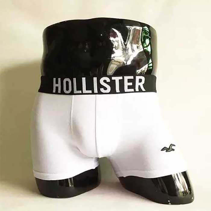 Boxer Hollister Hombre Negro Blanco